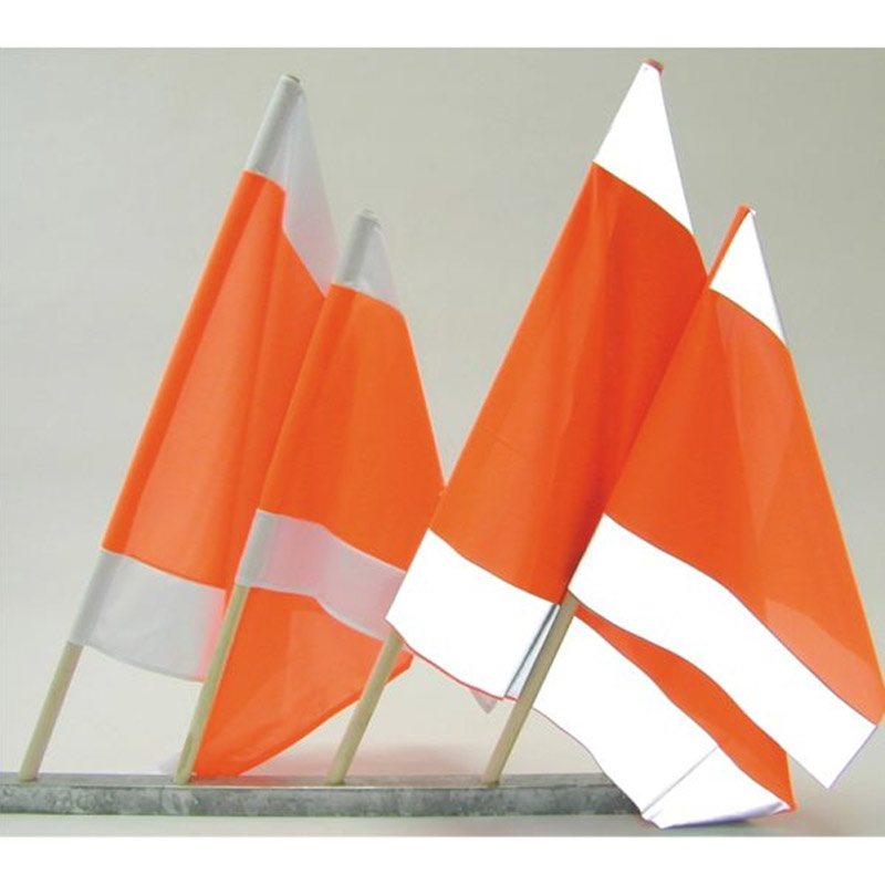 Warnflagge 500 x 500 mm, weiss-orange-weiss