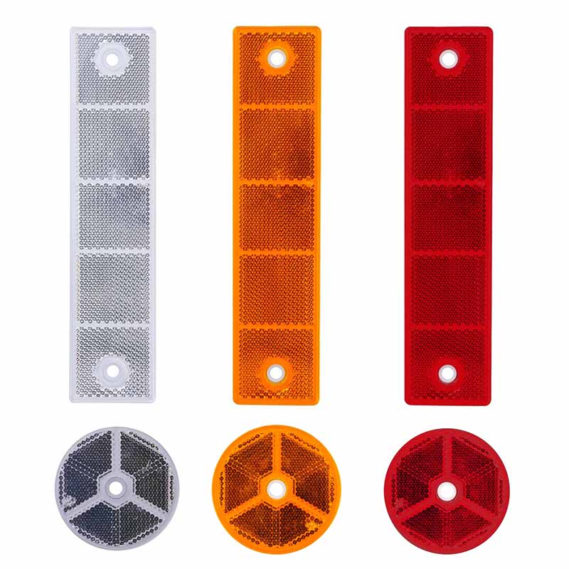 Reflektoren für Leitpfosten in Gelb, Weiß oder Rot, Ø 60 mm oder