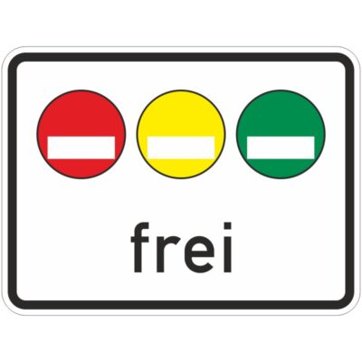 Verkehrszeichen 1031-51 gelbe und grüne Plakette frei