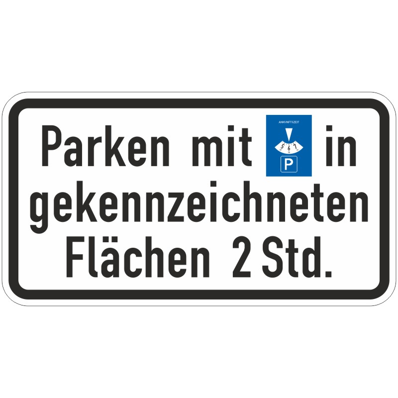 Verkehrszeichen 1040-33 Parken mit Parkscheibe