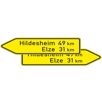 Verkehrszeichen 418-40 Pfeilwegweiser auf sonstigen Straßen, doppelseitig | gemäß StVO