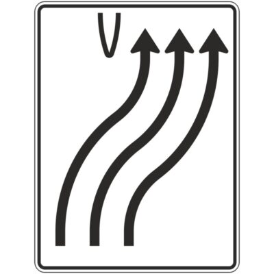 Verkehrszeichen 501-22 Überleitungstafel ohne Gegenverkehr | gemäß StVO