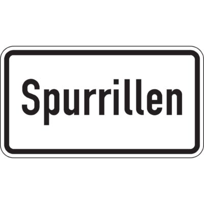 Hinweisschild Spurrillen