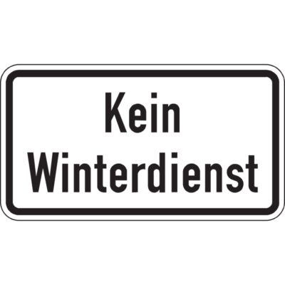 Hinweisschild Kein Winterdienst