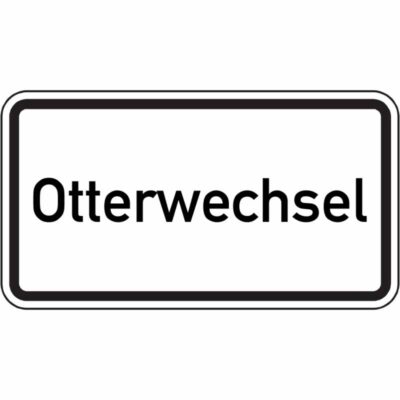 Hinweisschild Otterwechsel