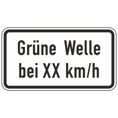 Verkehrszeichen 1012-34 Grüne Welle bei … km/h | gemäß StVO