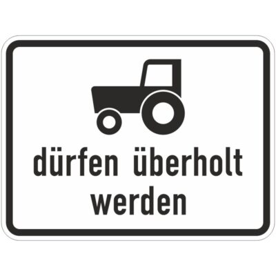 Vehrkehrszeichen 1049-11 Kraftfahrzeuge und Züge, die nicht schneller als 25 km/h fahren können oder dürfen, dürfen überholt werden | gemäß StVO