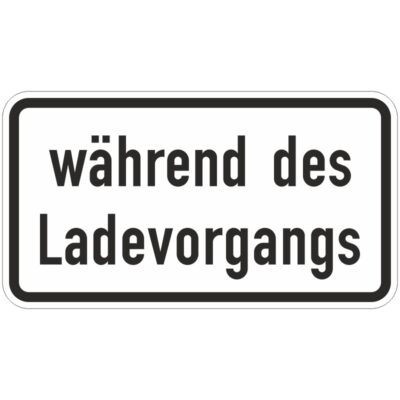 Verkehrszeichen 1053-54 während des Ladevorgangs | gemäß StVO