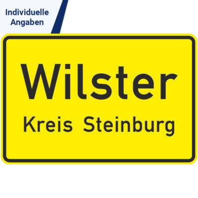 Verkehrszeichen 310 Ortstafel Vorderseite (einseitig) | Individuelle Angaben