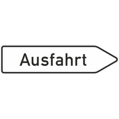 Verkehrszeichen 333.1-20 Ausfahrt von anderen Straßen außerhalb der Autobahn (weiß) | gemäß StVO