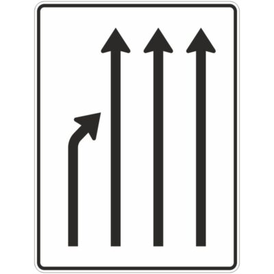 Verkehrszeichen 531-22 Einengungstafel ohne Gegenverkehr | gemäß StVO
