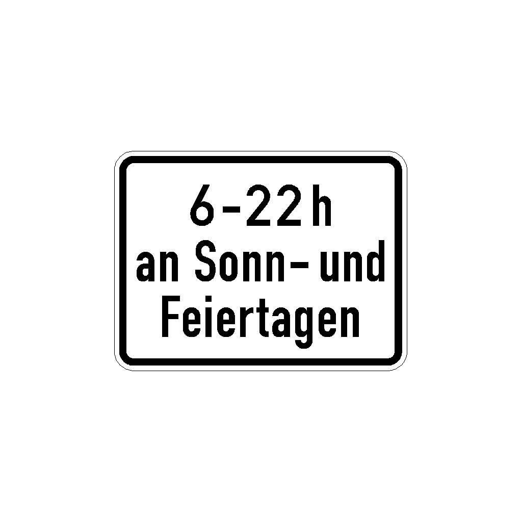 Verkehrszeichen 1042-35 Zeitliche Beschränkung